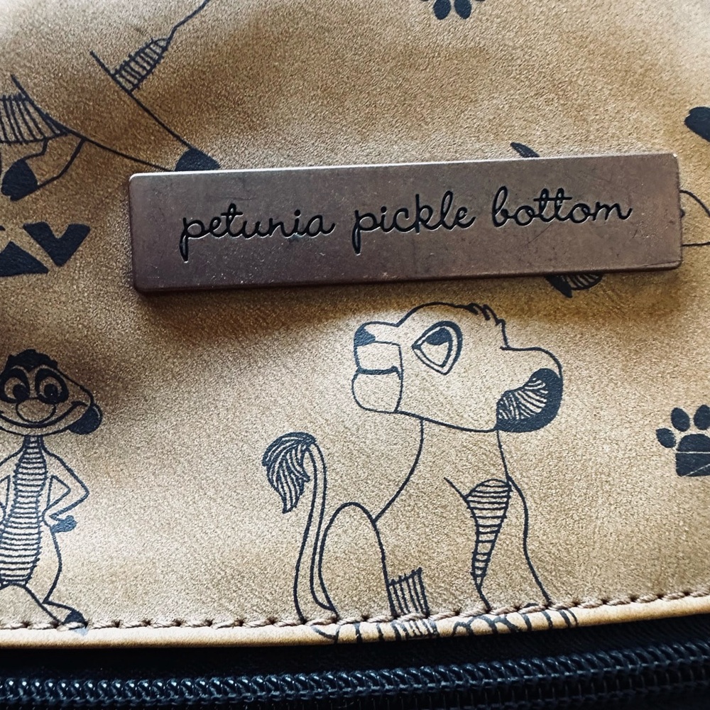 Petunia Pickle Bottom Tan Bag with Black Animal Design